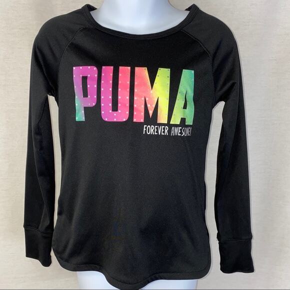PUMA Kids Performance Shirt Black Size 4 - Picture 2 of 6